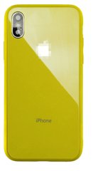 Чехол Glass Pastel Case для iPhone X | XS Yellow купить