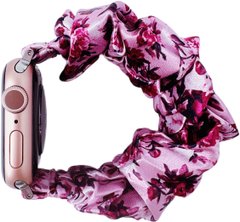 Ремешок Scrunchie для Apple Watch 42mm | 44mm | 45mm | 49mm Flower Pink