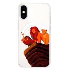 Чохол прозорий Print Lion King with MagSafe для iPhone XS MAX Family купити