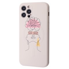 Чехол WAVE Minimal Art Case with MagSafe для iPhone 12 PRO Biege/Girl купить