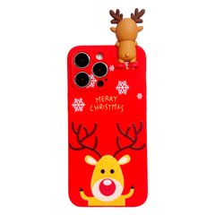 Чехол 3D New Year для iPhone 14 PRO MAX Merry Christmas Deer