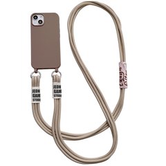 Чехол TPU two straps California Case для iPhone 14 Plus Biege