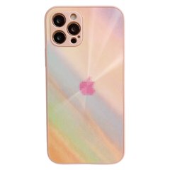 Чехол Glass Watercolor Case Logo new design для iPhone X | XS Pink купить