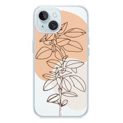 Чехол прозрачный Print Leaves with MagSafe для iPhone 13 MINI Flowerpot