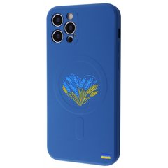 Чехол WAVE Ukraine Edition Case with MagSafe для iPhone 12 PRO MAX Spikelet Heart Blue купить