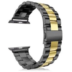 Ремешок Metal old 3-bead для Apple Watch 42mm | 44mm | 45mm | 49mm Black-Gold купить
