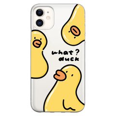 Чехол прозрачный Print Duck для iPhone 12 MINI Duck What? купить