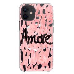 Чехол прозрачный Print Amore with MagSafe для iPhone 12 | 12 PRO Pink купить
