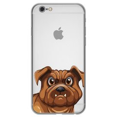 Чохол прозорий Print Dogs для iPhone 6 | 6s Angry Dog Brown купити