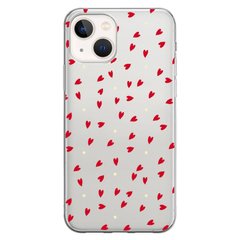 Чехол прозрачный Print Love Kiss для iPhone 13 More Hearts