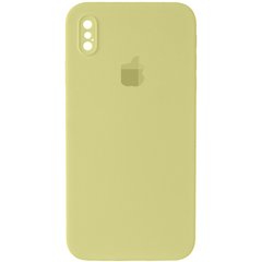 Чохол Silicone Case FULL+Camera Square для iPhone XS MAX Mellow Yellow купити