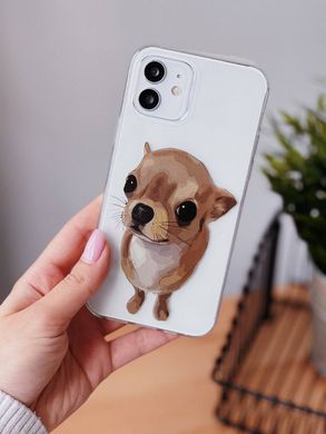 Чохол прозорий Print Dogs для iPhone 6 | 6s Funny Dog Brown купити