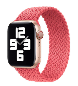 Ремінець Braided Solo Loop для Apple Watch 42mm | 44mm | 45mm | 46mm | 49mm Pink розмір L - ash-mobile.com.ua - фото 1