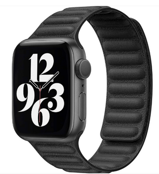 Ремешок Leather Link для Apple Watch 38mm | 40mm | 41mm Black - ash-mobile.com.ua - фото 1