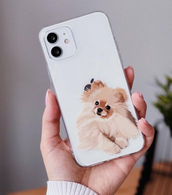 Чохол прозорий Print Dogs для iPhone 6 | 6s Funny Dog Brown купити
