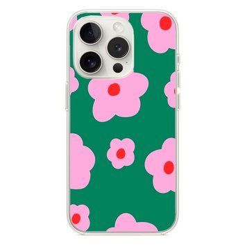 Чехол прозрачный Print Flower Color with MagSafe для iPhone 13 PRO MAX Flower Green - ash-mobile.com.ua - фото 1