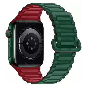 Ремешок HOCO WA06 Flexible Military pattern для Apple Watch 42mm | 44mm | 45mm | 46mm | 49mm Green/Red