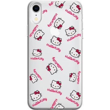 Чохол прозорий Print Hello Kitty для iPhone XR Head Red - ash-mobile.com.ua - фото 1