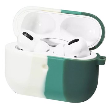 Чохол Rainbow Silicone Case для AirPods 3 White/Pine Green - ash-mobile.com.ua - фото 1