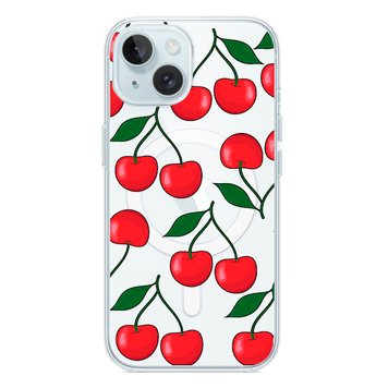 Чохол прозорий Print Cherry Land with MagSafe для iPhone 13 Big Cherry - ash-mobile.com.ua - фото 1