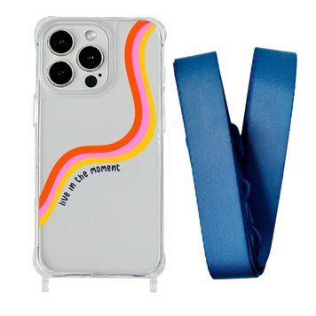 Чохол прозорий з ремінцем Print Mood swings для iPhone 7 Plus | 8 Plus Live in the moment/Blue Cobalt - ash-mobile.com.ua - фото 1