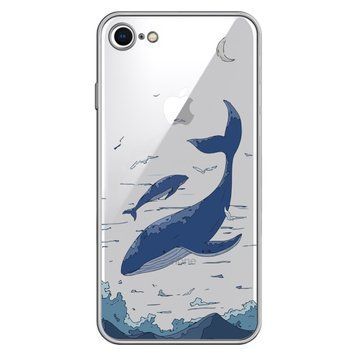 Чехол прозрачный Print Animal Blue для iPhone 16e | 17e Whale - ash-mobile.com.ua - фото 1