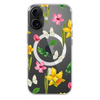 Чехол прозрачный Print Butterfly with MagSafe для iPhone 17 Air White