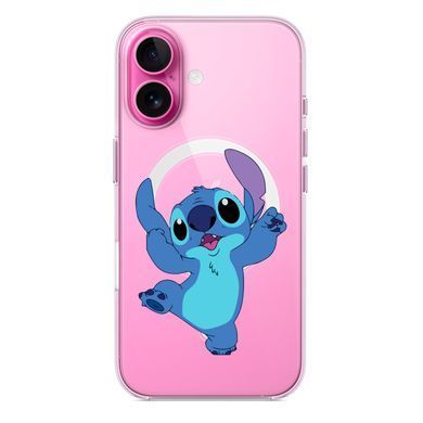 Чохол прозорий Print Blue Monster with MagSafe для iPhone 17 Air Happy