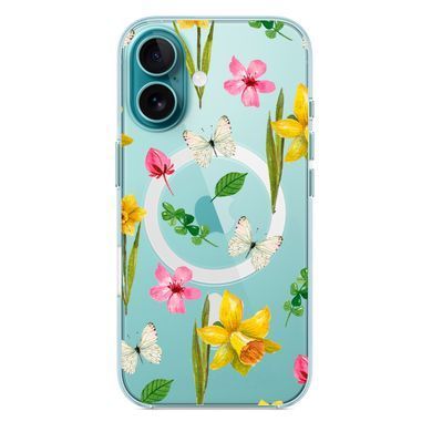 Чехол прозрачный Print Butterfly with MagSafe для iPhone 17 Air White