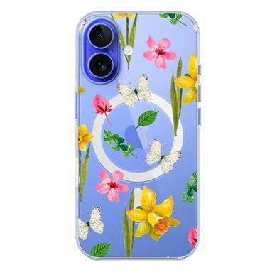 Чехол прозрачный Print Butterfly with MagSafe для iPhone 17 Air White