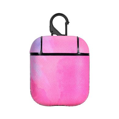 Чехол Leather Watercolor Case для AirPods 1 | 2 Pink