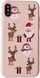 Чохол WAVE Fancy Case для iPhone XS MAX Santa Claus/Deer/Snowman Pink Sand купити