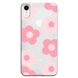 Чехол прозрачный Print Flower Color для iPhone XR Pink купить
