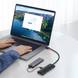 Перехідник для MacBook USB Хаб Baseus Lite Series 4 в 1 (USB-A to USB 3.0*4) (0.25m) Black