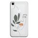 Чехол прозрачный Print Leaves для iPhone XR Face купить