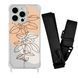 Чехол прозрачный с ремешком Print Leaves для iPhone 11 PRO Flowerpot/Black
