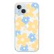 Чехол прозрачный Print Flower Color with MagSafe для iPhone 14 Plus Yellow