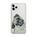 Чохол прозорий Print Dogs для iPhone 15 PRO MAX Pug Grey - ash-mobile.com.ua - фото 1