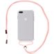 Чохол Crossbody Transparent на шнурку для iPhone 7 | 8 | SE 2 | SE 3 Pink Sand