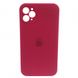 Чехол Silicone Case FULL+Camera Square для iPhone 12 PRO Rose Red купить