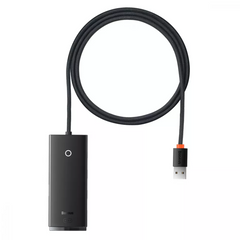 Перехідник для MacBook USB Хаб Baseus Lite Series 4 в 1 (USB-A to USB 3.0*4) (1m) Black купити