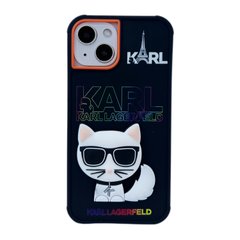 Чехол Karl Lagerfeld Paris Silicone Case для iPhone 13 Cat Black