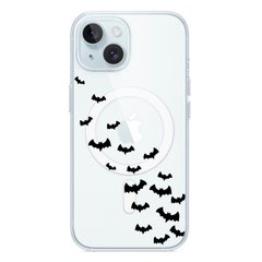 Чохол прозорий Print Halloween with MagSafe для iPhone 15 Flittermouse