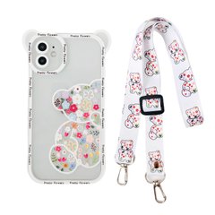 Чехол Pretty Flowers Bear Case для iPhone X | XS White купить