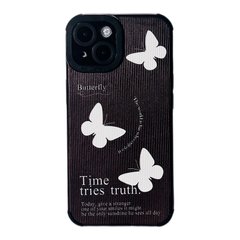Чехол Ribbed Case для iPhone 15 Plus Butterfly Time Black
