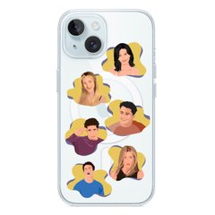 Чехол прозрачный Print FRIENDS with MagSafe для iPhone 15 Smile