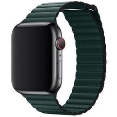 Кожаный ремешок Leather Loop Band для Apple Watch 42/44/45/49 mm Forest Green купить