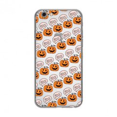 Чохол прозорий Print Halloween для iPhone 6 | 6s Pumpkin Orange купити