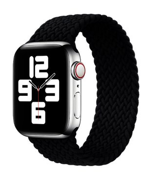 Ремешок Braided Solo Loop для Apple Watch 42mm | 44mm | 45mm | 46mm | 49mm Black размер L - ash-mobile.com.ua - фото 1