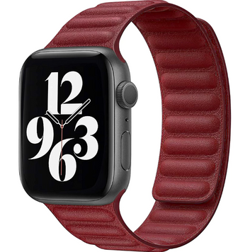 Ремешок Leather Link для Apple Watch 38mm | 40mm | 41mm Red - ash-mobile.com.ua - фото 1